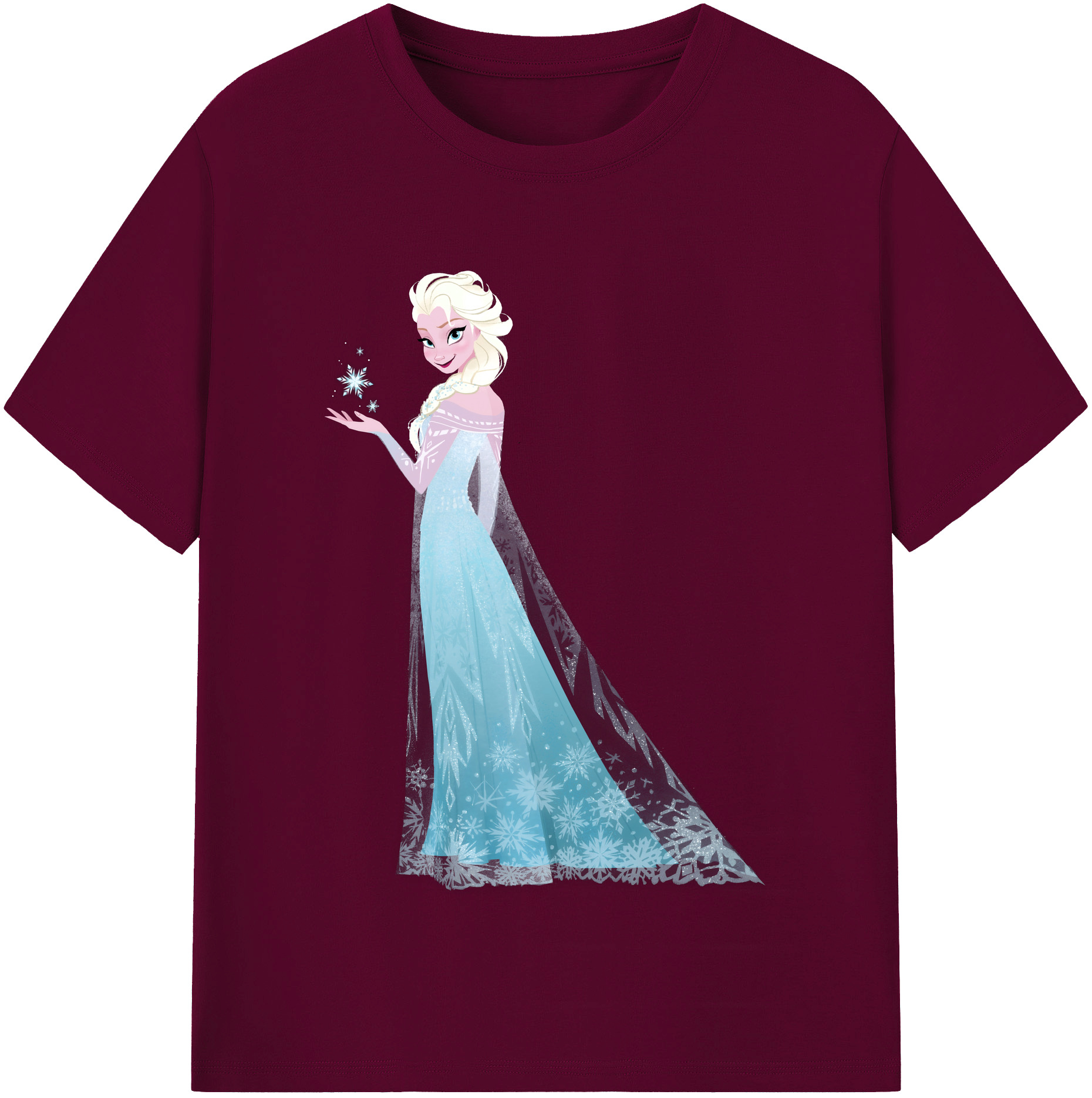 （画像用） アナと雪の女王 アンナ エルサ Frozen Anna Elsa レディースカジュアルプリントTシャツ（綿100％）